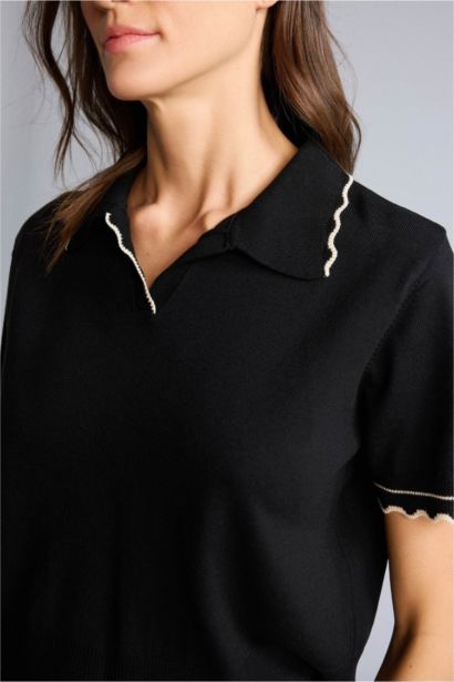 Regular Fıt Polo Yaka Kazak