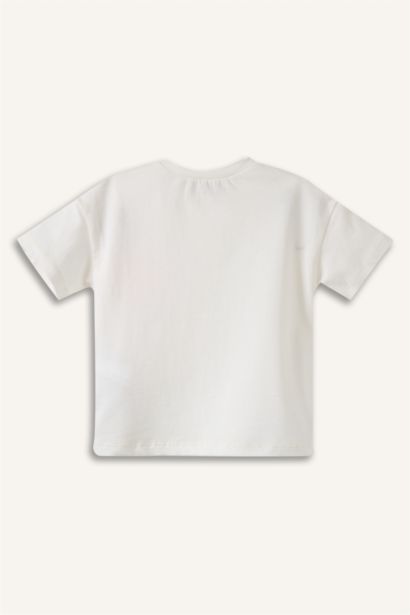 Kalp desenli Tişört Kız Bebek