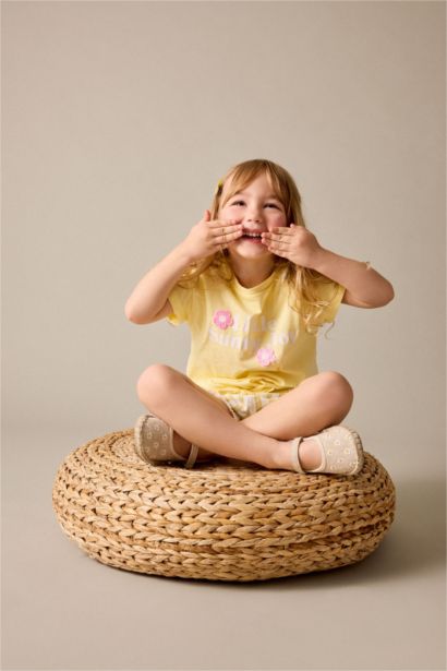 Baby Girl Floral Print Short Sleeve T-Shirt