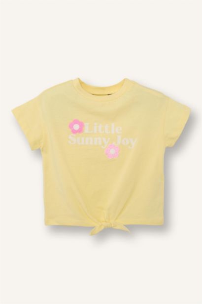 Baby Girl Floral Print Short Sleeve T-Shirt