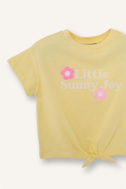 Baby Girl Floral Print Short Sleeve T-Shirt