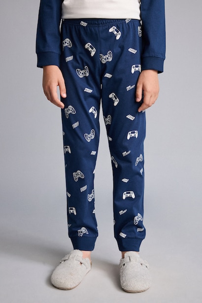 Baskılı 2'li Pijama Takımı Erkek Çocuk