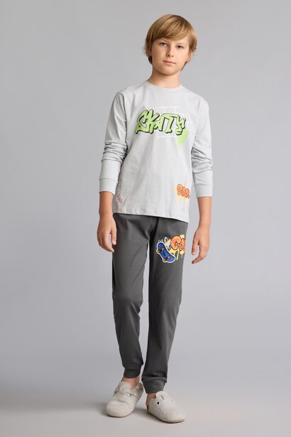 Boy 100% Cotton Regular Fit 2 Piece Pyjama Set