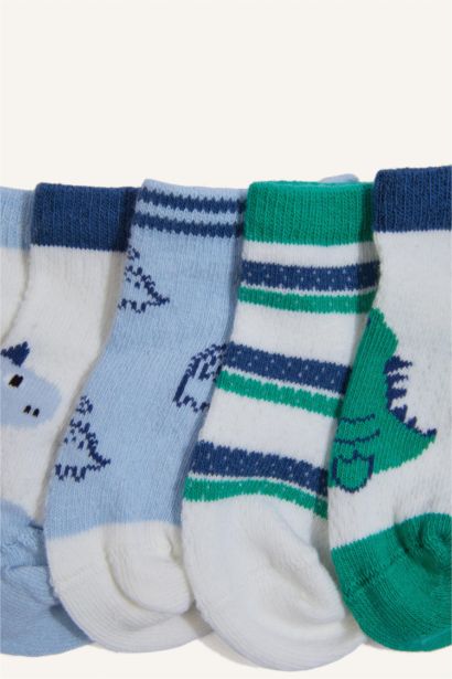 Baby Boy Printed 5 Piece Short Socks