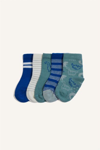 Baby Boy Printed 5 Piece Short Socks