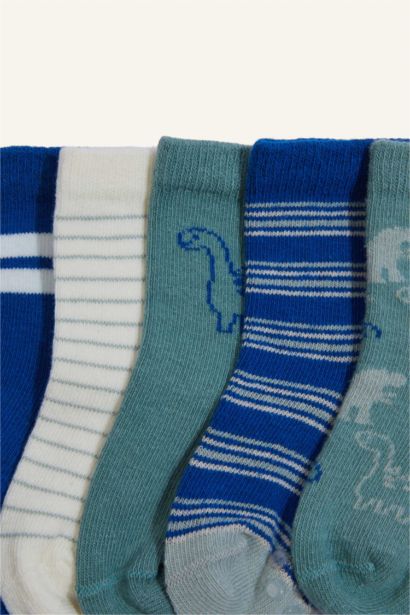 Baby Boy Printed 5 Piece Short Socks