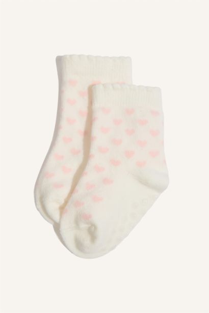 5'li Pamuklu Uzun Çorap Kız Bebek
