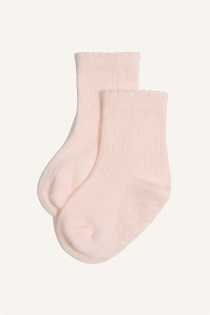 5'li Pamuklu Uzun Çorap Kız Bebek