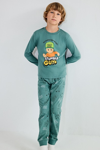 2'li Stumble Guys Baskılı Pijama Takımı