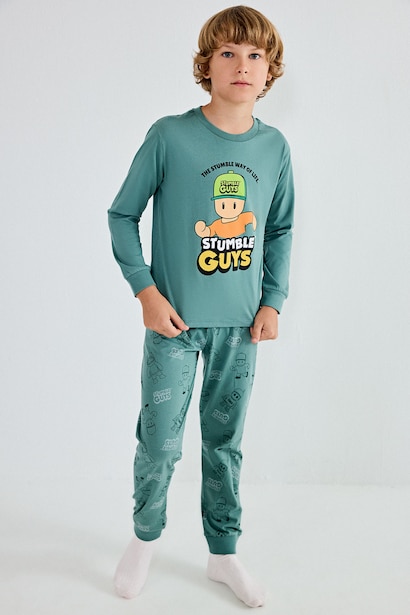 2'li Stumble Guys Baskılı Pijama Takımı