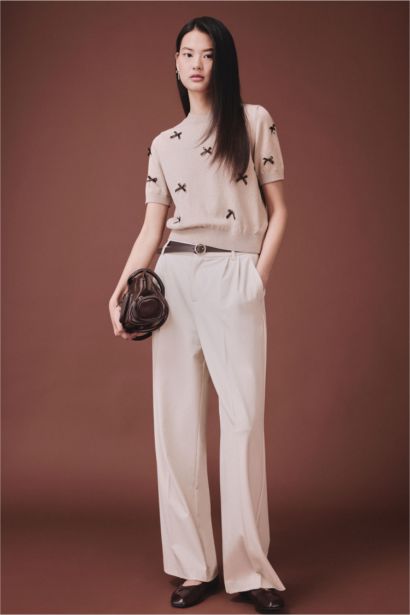 Regular Fıt Bisiklet Yaka Kazak