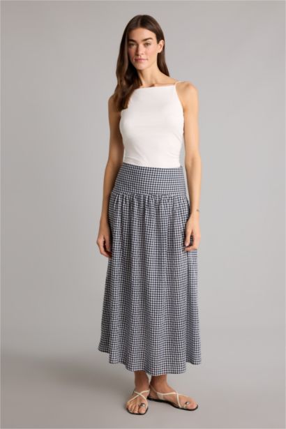 A Kesim Pötikareli Maxi Etek