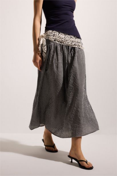 A Kesim Pötikareli Maxi Etek