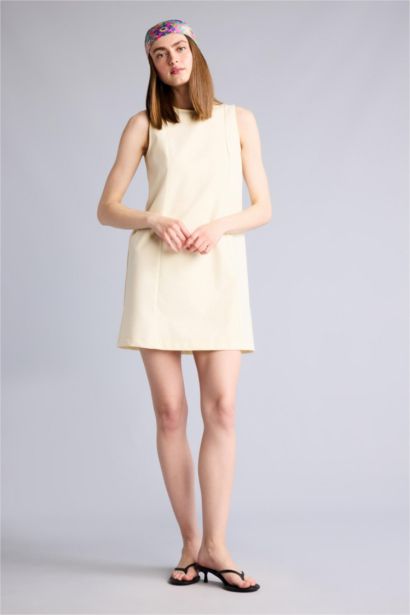 Linen Look Midi Dress