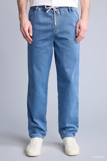Wide Leg Elastic Waist Trousers