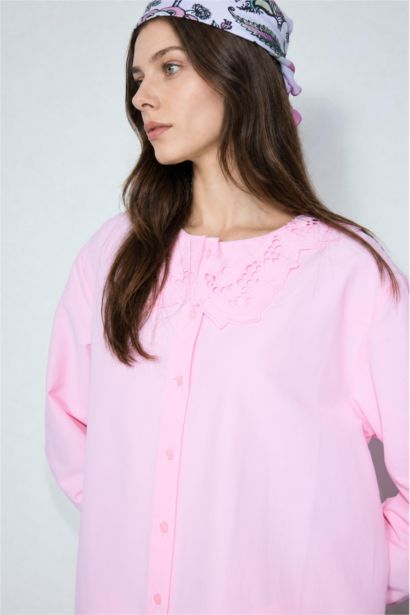 Regular Fit Uzun Kollu Poplin Tunik