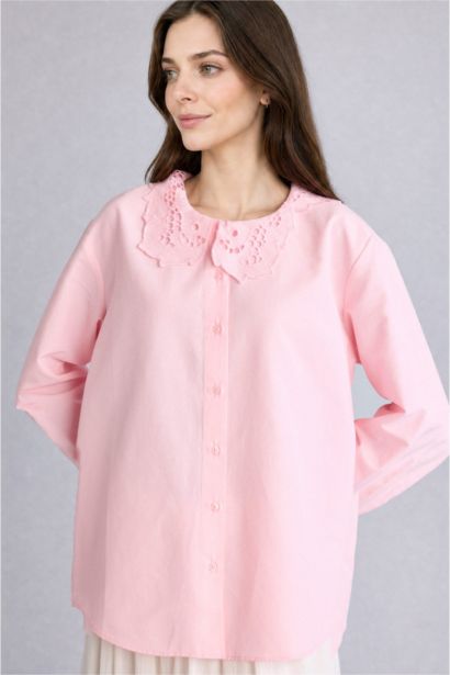 Regular Fit Uzun Kollu Poplin Tunik