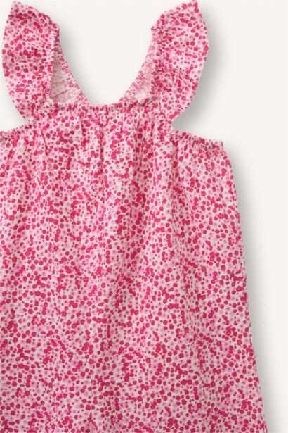 %100 Pamuk Kız Bebek Floral Bürümcük Tulum