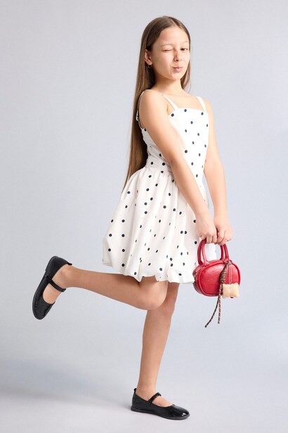 Girl Strappy Woven Dress