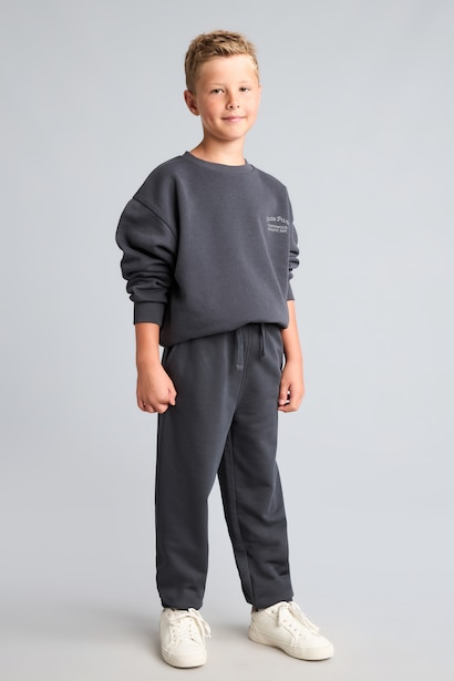 Boy Elastic Waist Patch Detail Sweatpants
