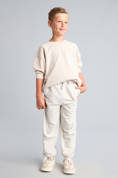 Boy Elastic Waist Patch Detail Sweatpants