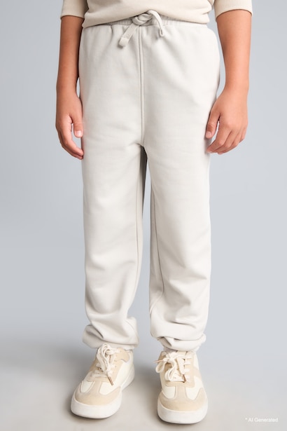 Boy Elastic Waist Patch Detail Sweatpants