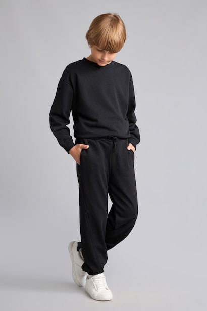 Boy Oversize Black Sweatpants