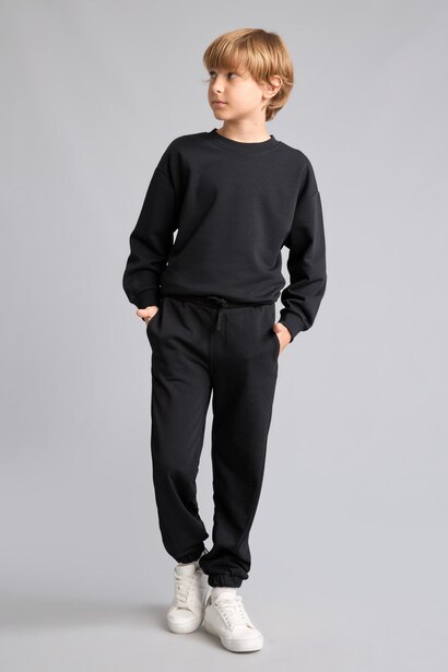 Boy Oversize Black Sweatpants