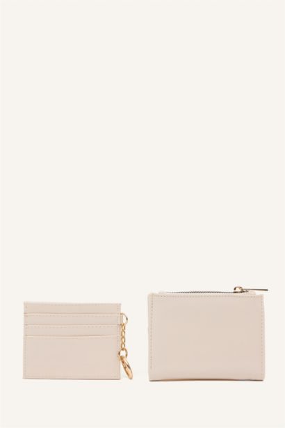  Suni Deri Cüzdan ve Kartlık Set