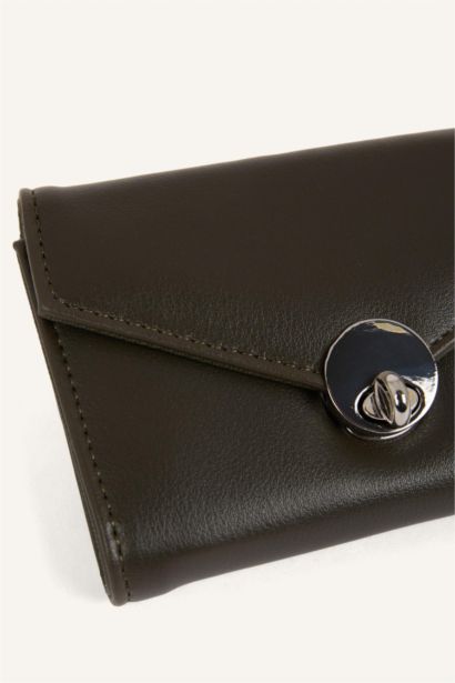 Kadın Fularlı Suni Deri Cüzdan