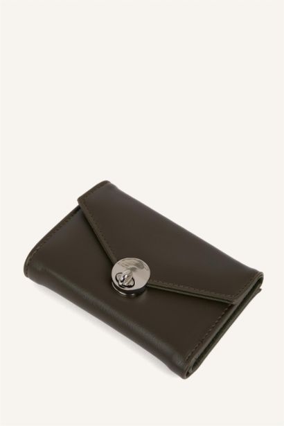 Kadın Fularlı Suni Deri Cüzdan