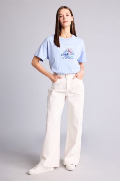 Lilo & Stitch Oversize Sırt Baskılı Tişört