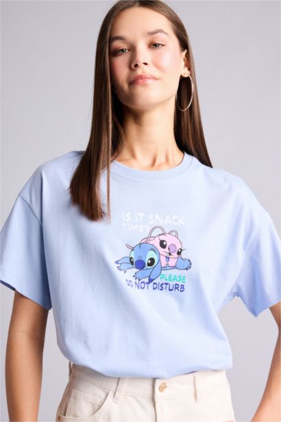Lilo & Stitch Oversize Sırt Baskılı Tişört
