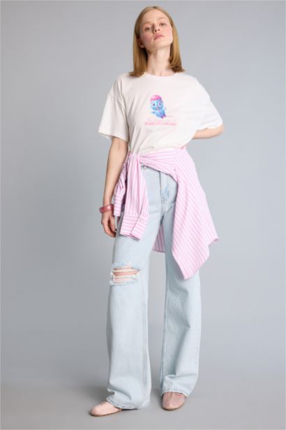 Barbie Oversize Baskılı Tişört