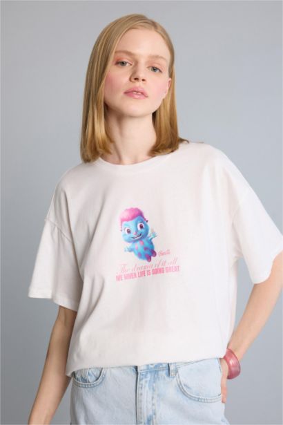 Barbie Oversize Baskılı Tişört
