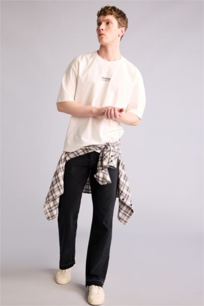 بنطرون فلير فيت برجل واسع