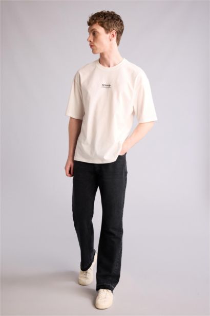 بنطرون فلير فيت برجل واسع