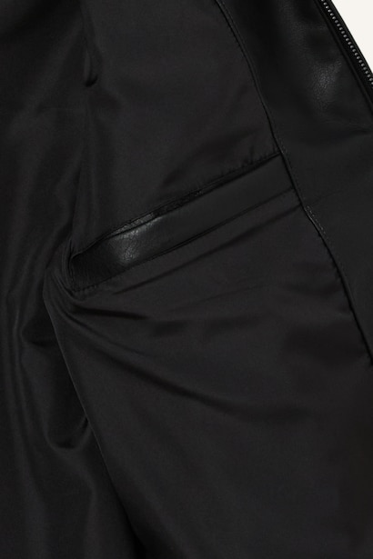 Regular Fit Polo Collar Zip-Up Jacket