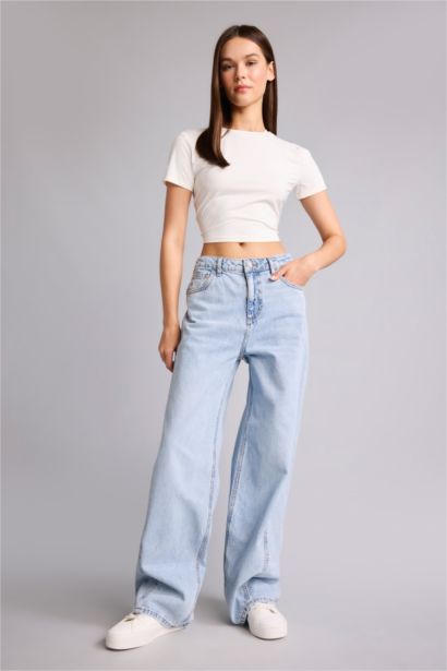 High Waist Wide Leg Trousers