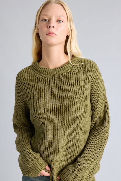 Regular Fit Crew Neck Knitted Pullover