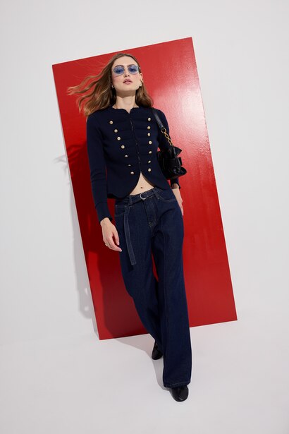 Normal Waist Wide Leg Trousers