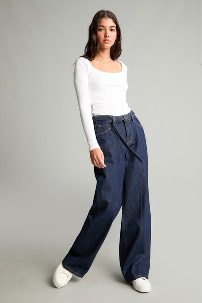 Normal Waist Wide Leg Trousers