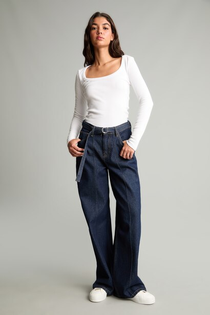 Normal Waist Wide Leg Trousers