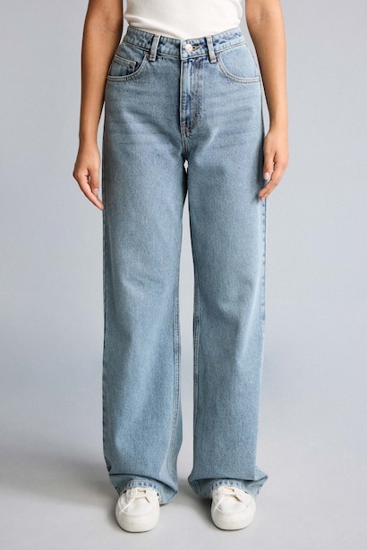 Straight Wide High Waist Trousers