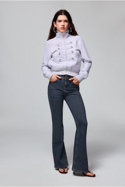 Normal Waist Flare Trousers