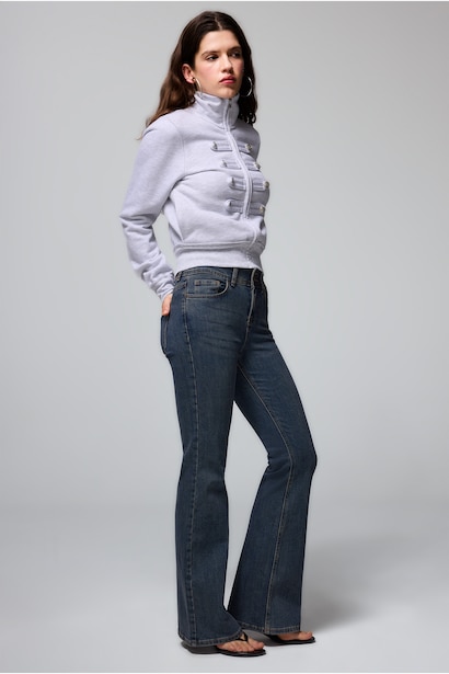 Normal Waist Flare Trousers