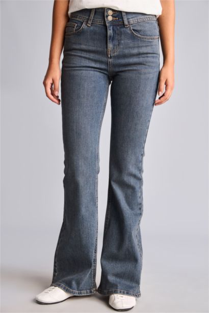 Normal Waist Flare Trousers
