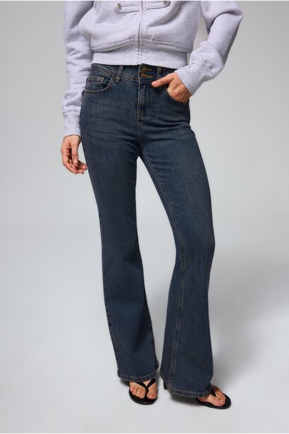 Normal Waist Flare Trousers