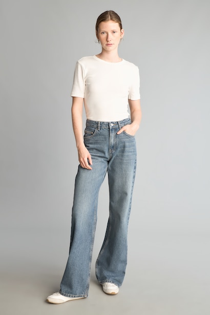 Straight Wide Yüksek Bel Jean