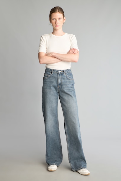Straight Wide Yüksek Bel Jean